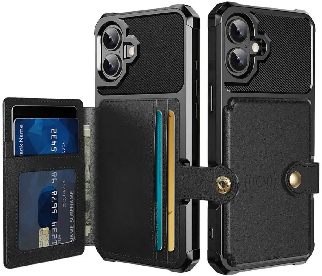 Selected Portemonnee Hoesje iPhone 17 - 4 Pasjes - Zwart