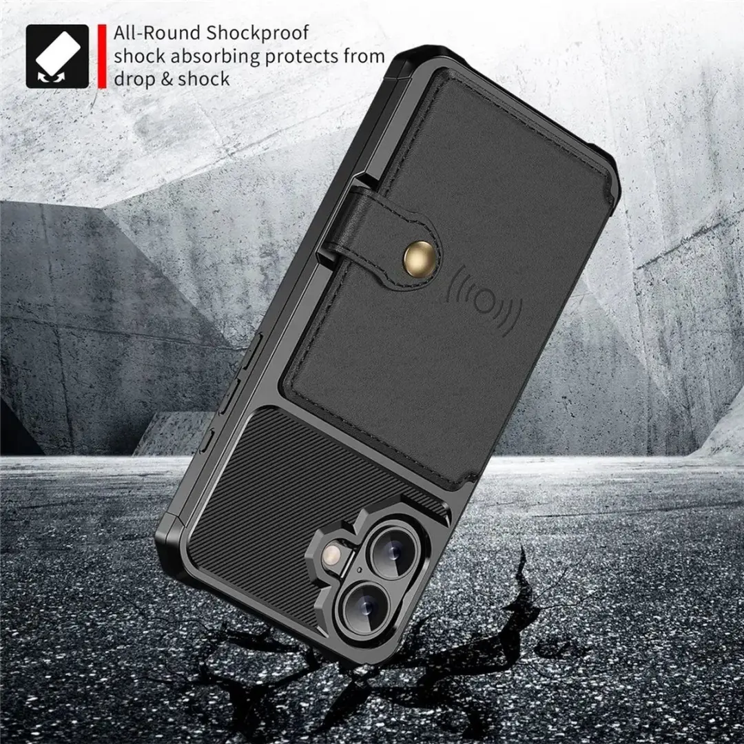 Selected Portemonnee Hoesje iPhone 17 - 4 Pasjes - Zwart