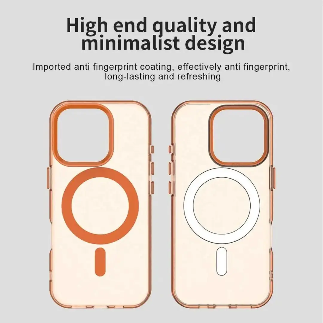 Selected MagSafe Backcover iPhone 15 Pro - Oranje & Transparant