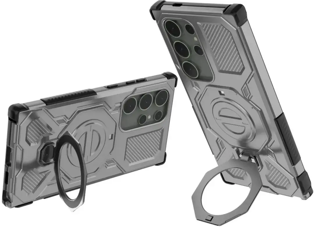 Selected Hoesje Samsung Galaxy S24 Ultra MagSafe Grijs - 360° Draaibare Stand - afbeelding 6 van 6