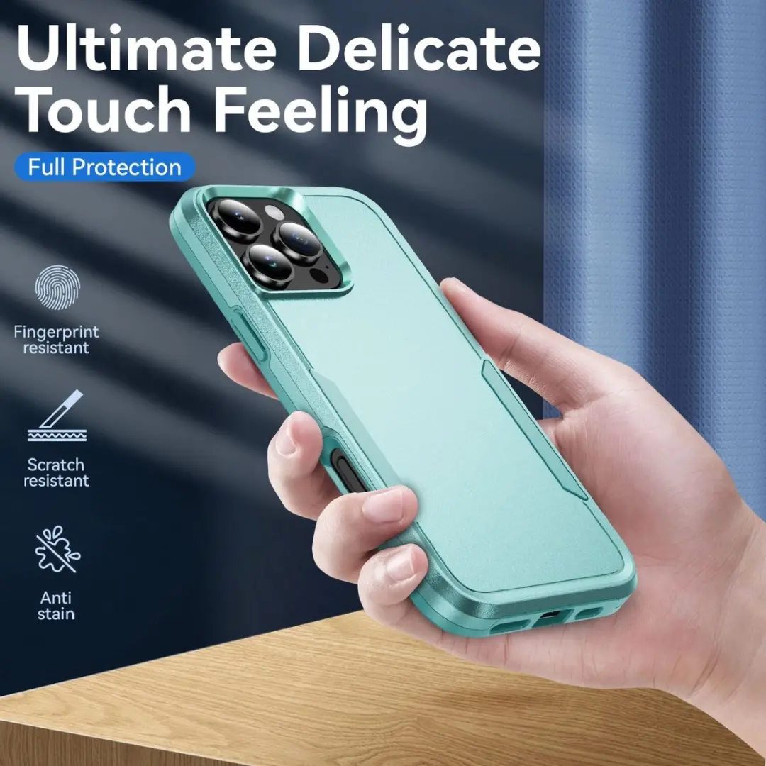 Selected Back Cover iPhone 16 Pro Rugged Hoesje - Groen