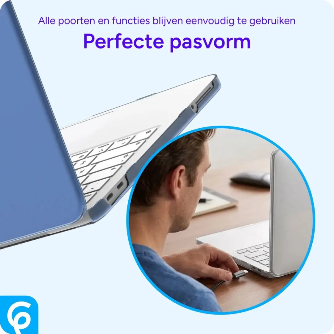 Selected Laptop Cover A3404 MacBook Neo 13 Blauw - Schokbestendig