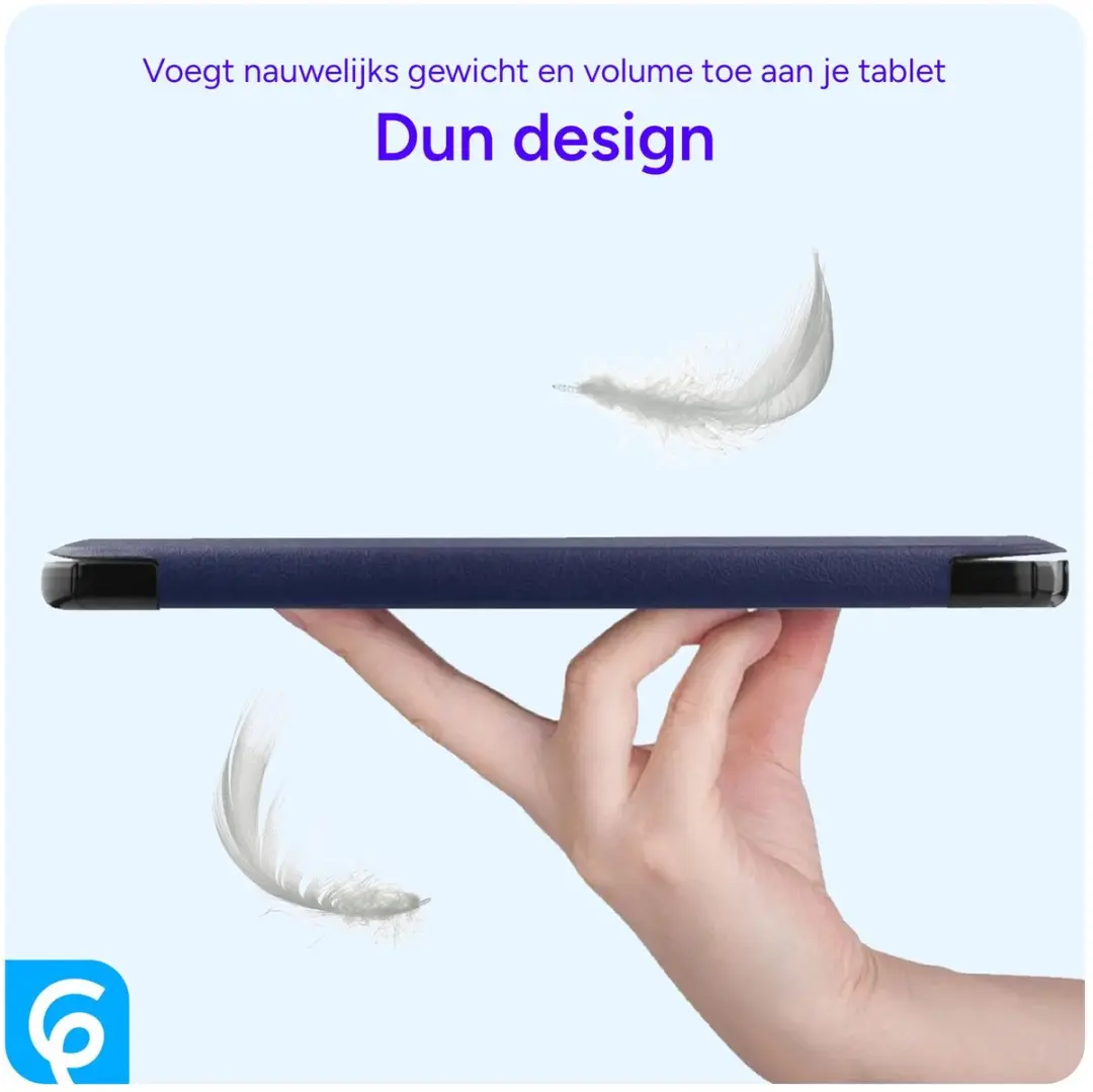 Selected Tablethoes Samsung Galaxy Tab A11/A9 Plus - Tri-fold Kunstleder - Blauw