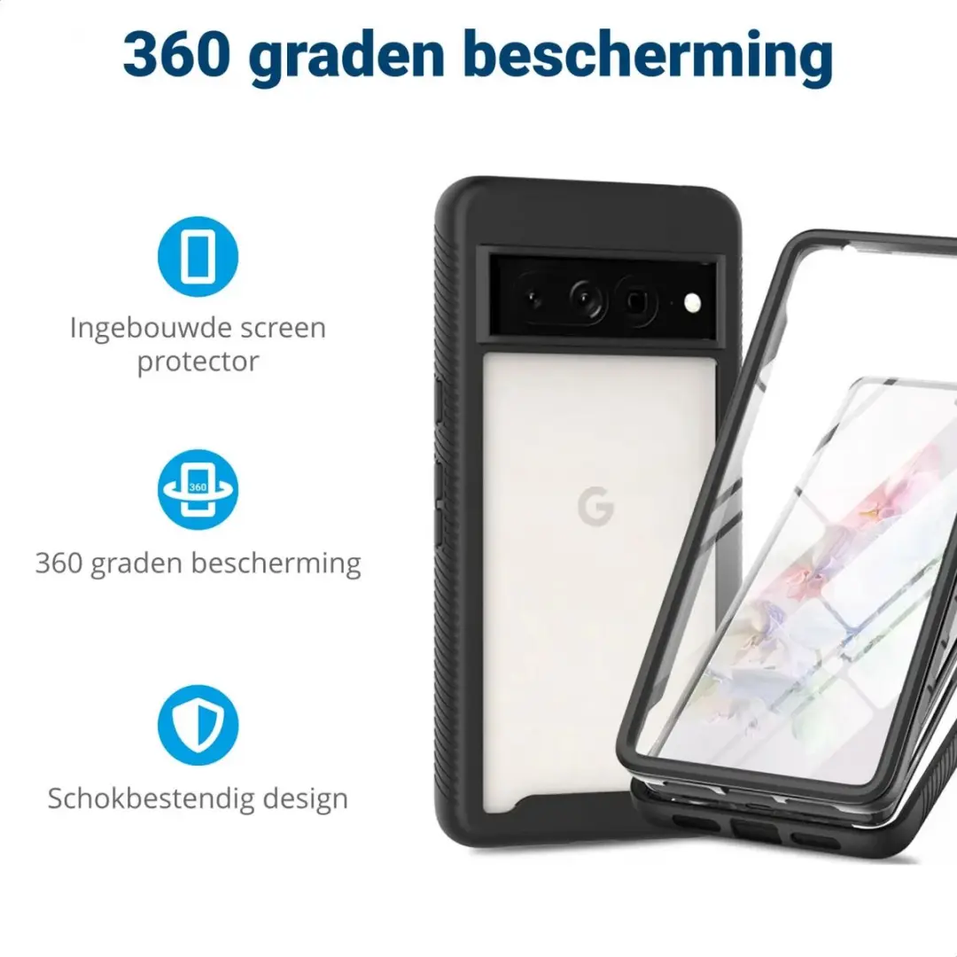 Selected by GSMpunt Google Pixel 8 Pro Hoesje - Full Protect Zwart