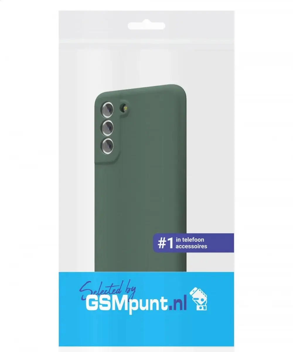Selected by GSMpunt Samsung Galaxy S21 FE Hoesje - Dun TPU - Donkergroen - afbeelding 6 van 6