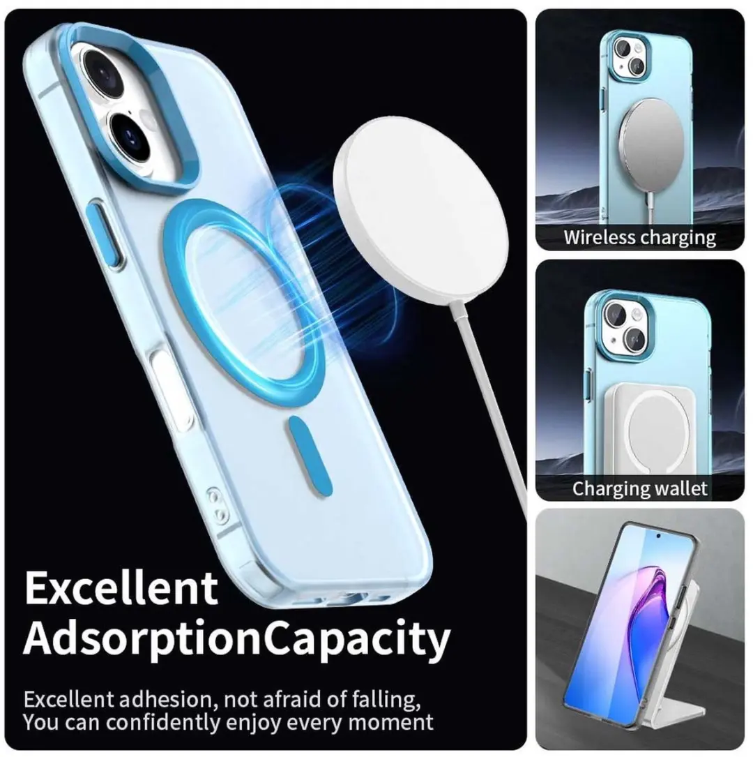 Selected MagSafe Backcover iPhone 17 - Blauw & Transparant - afbeelding 6 van 6