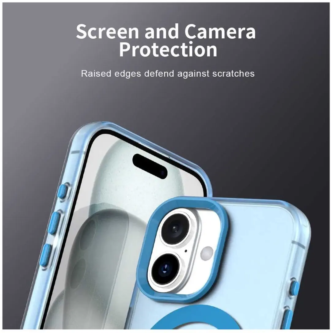 Selected MagSafe Backcover iPhone 17 - Blauw & Transparant - afbeelding 4 van 6