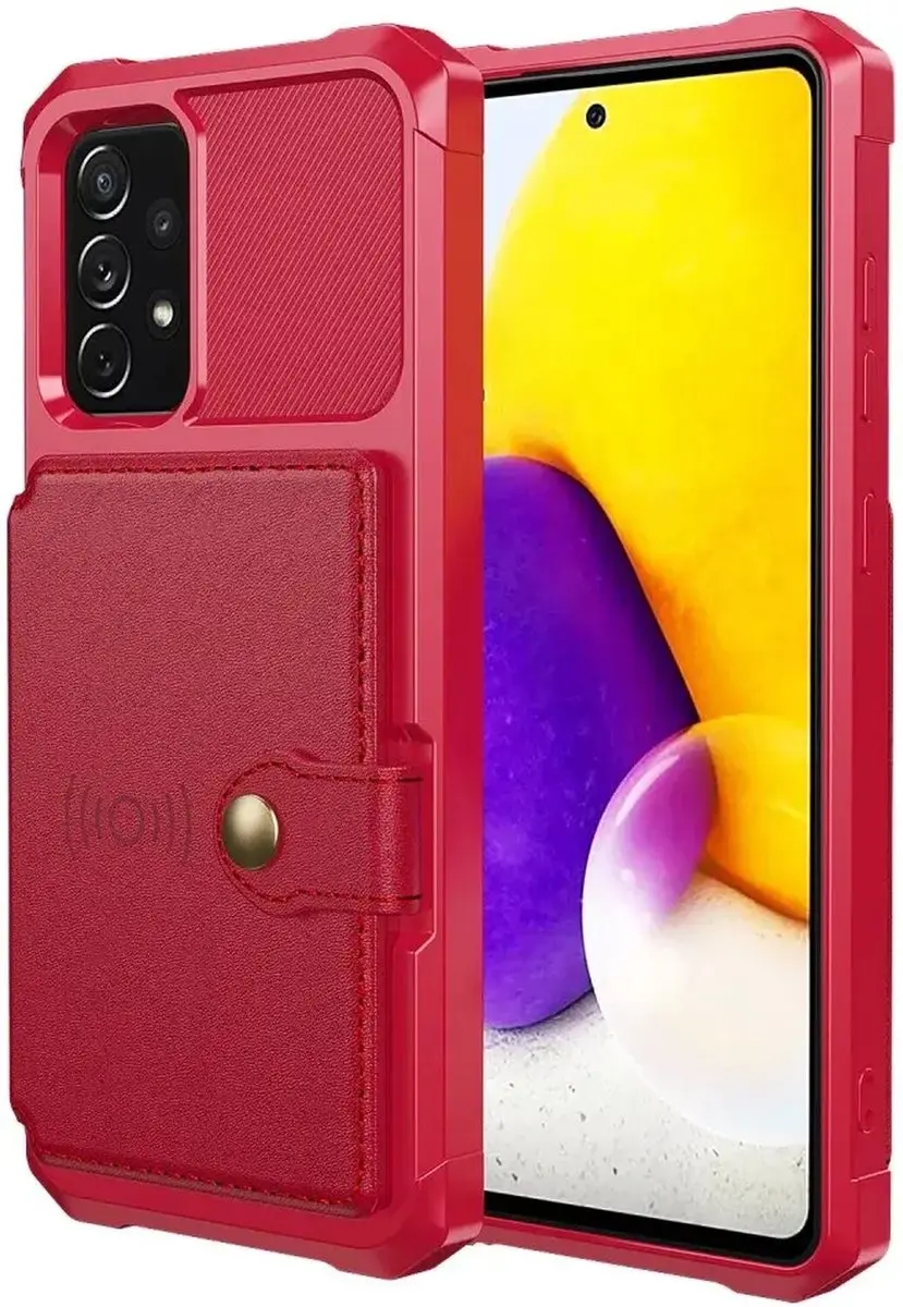 Selected Portemonnee Hoesje Samsung Galaxy A52 - Rood - 4 Pasjes