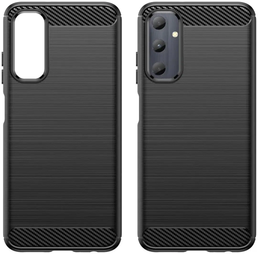 Selected Geborsteld TPU Hoesje Samsung Galaxy A05s - Zwart