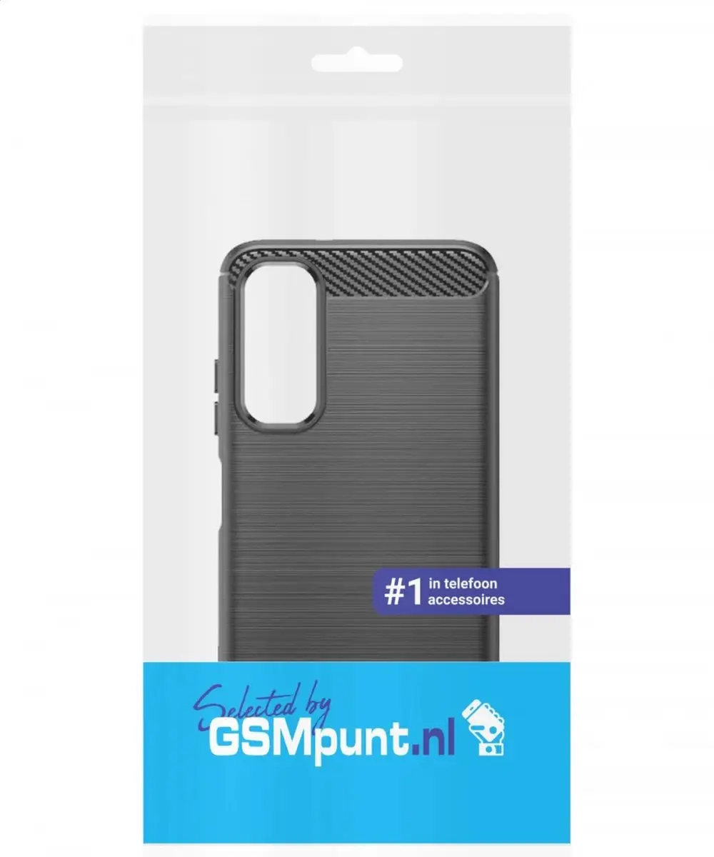 Selected Geborsteld TPU Hoesje Samsung Galaxy A05s - Zwart