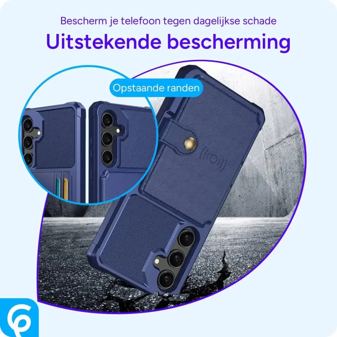 Selected Portemonnee Hoesje Samsung Galaxy A55 - 4 Pasjes - Donkerblauw