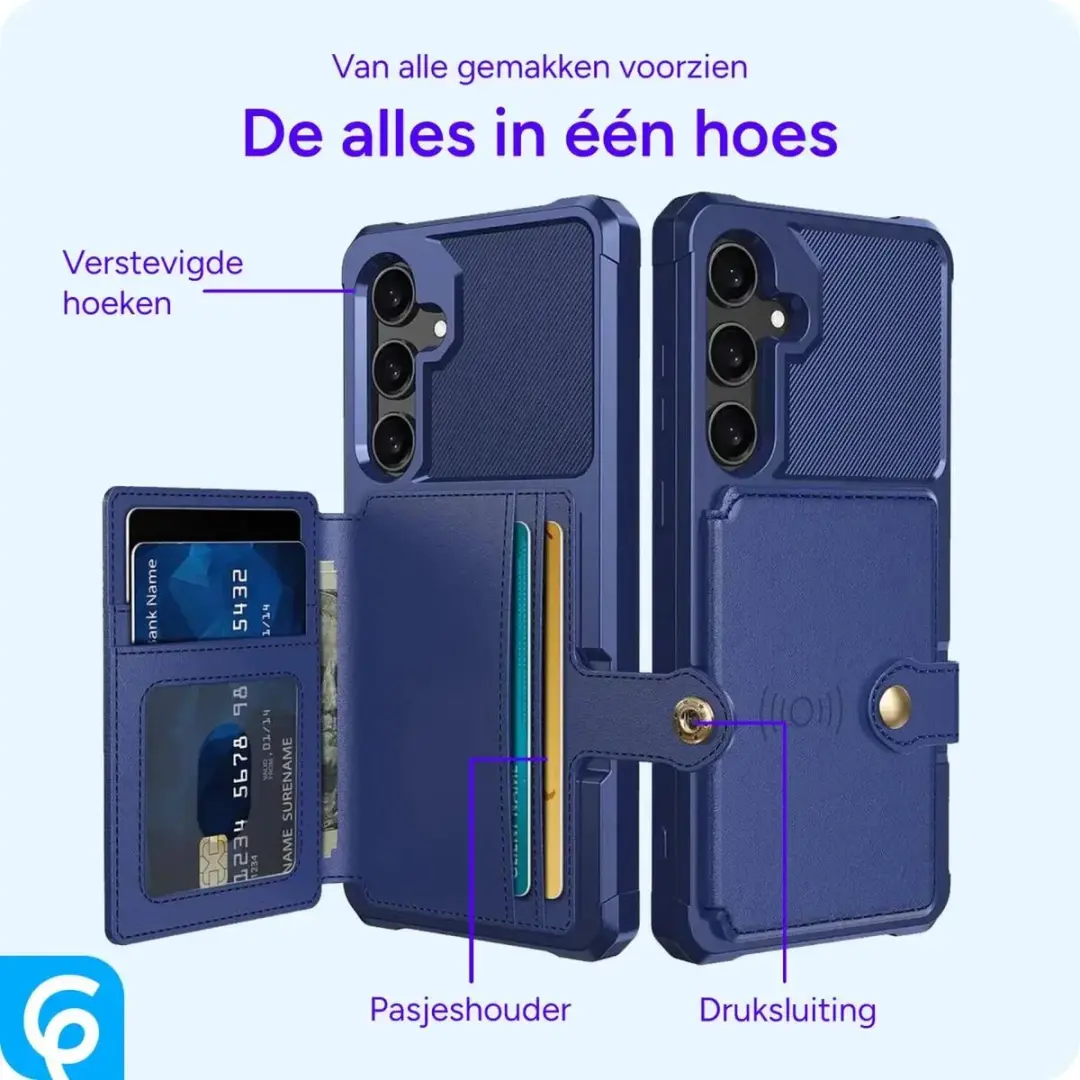 Selected Portemonnee Hoesje Samsung Galaxy A55 - 4 Pasjes - Donkerblauw