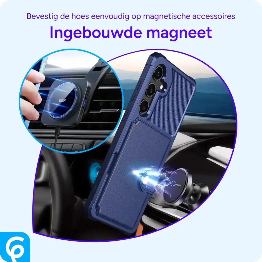 Selected Portemonnee Hoesje Samsung Galaxy A55 - 4 Pasjes - Donkerblauw