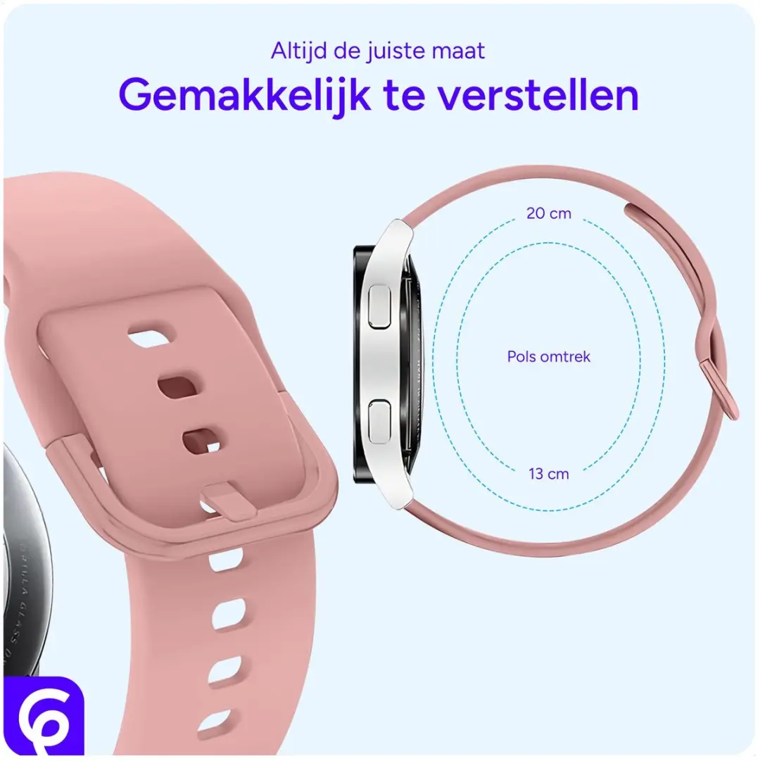 Selected SBG Universeel 22mm Horloge Bandje - Siliconen Lichtroze