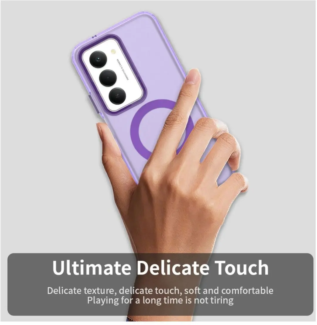 Selected MagSafe Backcover Xiaomi Redmi 15 5G - Paars & Transparant
