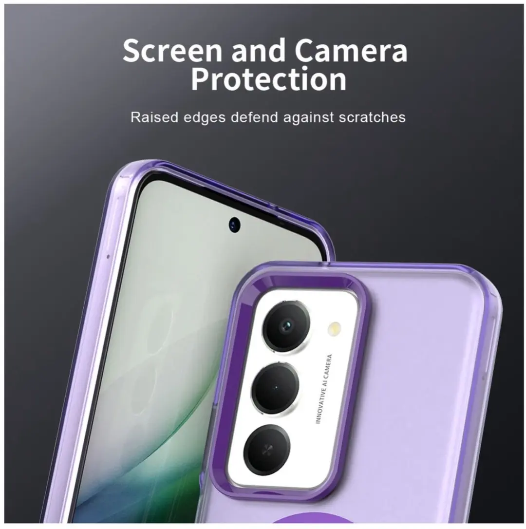 Selected MagSafe Backcover Xiaomi Redmi 15 5G - Paars & Transparant