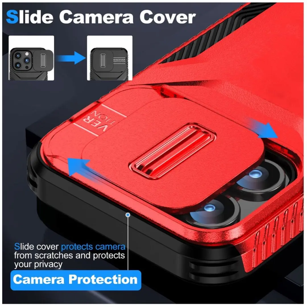 Selected Hoesje iPhone 15 Pro Max Camera Slider - Rood