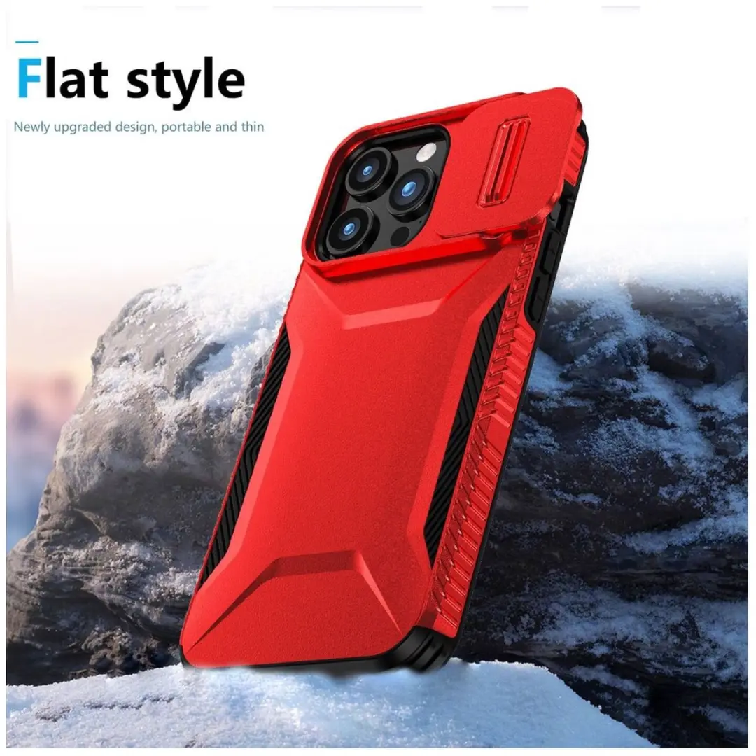 Selected Hoesje iPhone 15 Pro Max Camera Slider - Rood