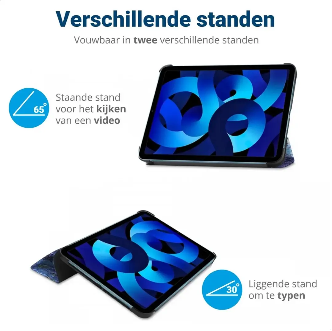 Selected Tablet Hoes Lenovo Tab M10 Gen 4 - Kunstleder Blauw Sterrennacht