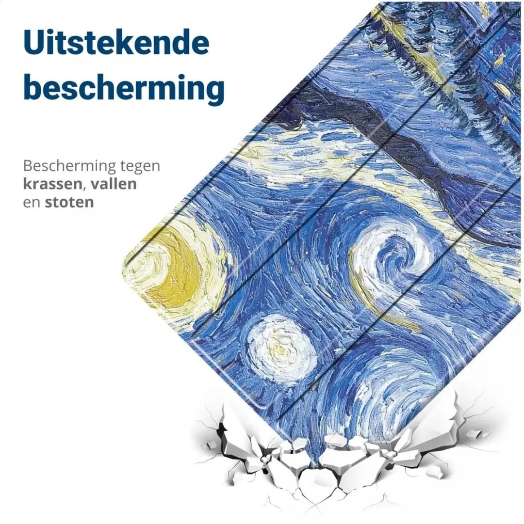 Selected Tablet Hoes Lenovo Tab M10 Gen 4 - Kunstleder Blauw Sterrennacht