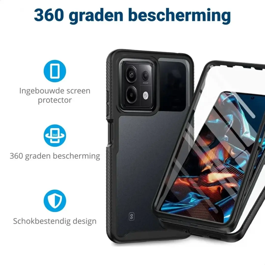 Selected Hoesje Xiaomi Poco C65 Full Protect - Schokbestendig Zwart - afbeelding 6 van 6