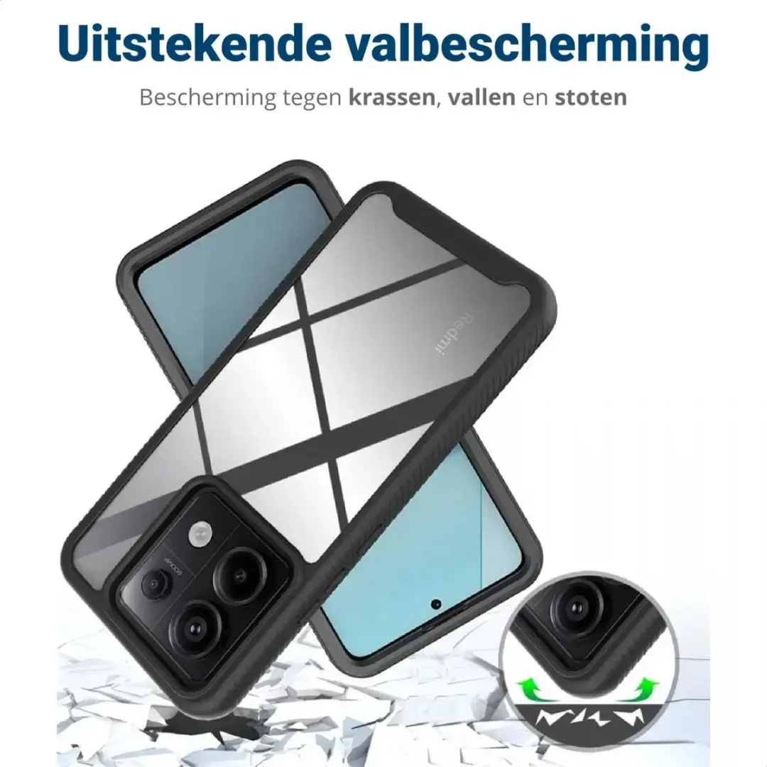 Selected Hoesje Xiaomi Poco C65 Full Protect - Schokbestendig Zwart