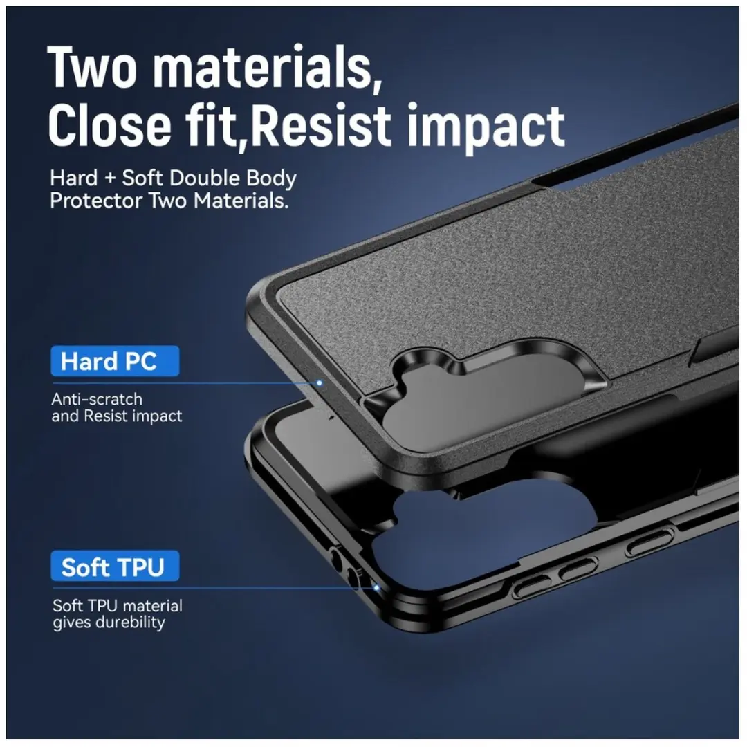 Selected Schokbestendige Rugged Hoes Samsung Galaxy A55 - Zwart