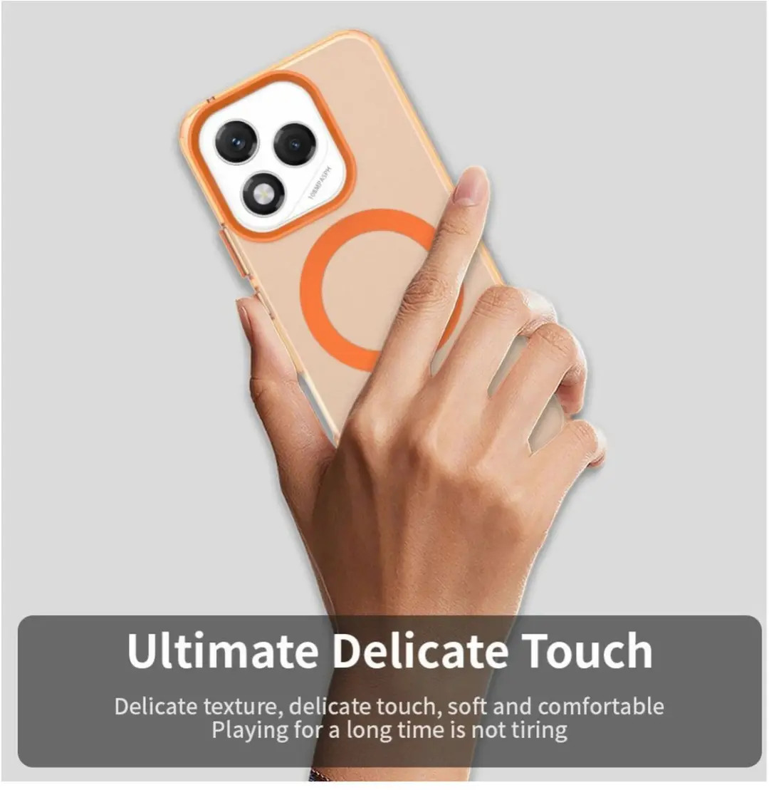 Selected MagSafe Backcover Honor 400 Lite - Oranje & Transparant