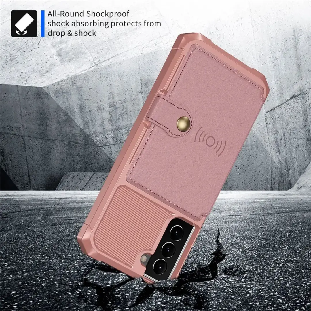 Selected Portemonnee Hoesje Samsung Galaxy S21 - Roze - 4 Pasjes