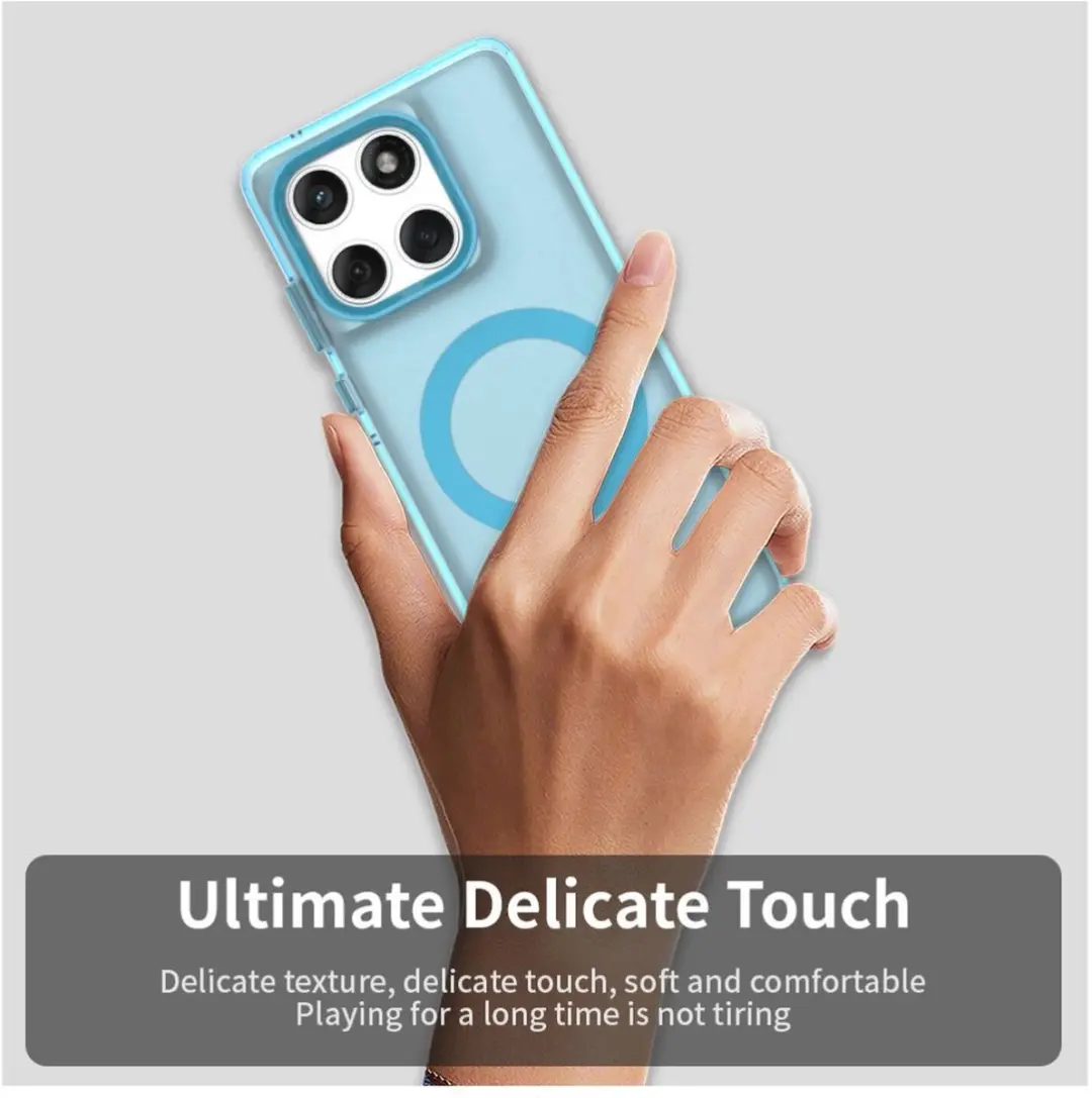Selected MagSafe Hoesje Motorola Edge 60 Fusion - Blauw & Transparant - afbeelding 6 van 6