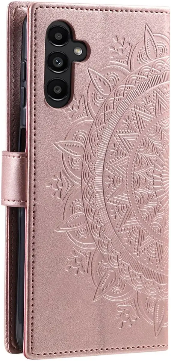 Selected Mandala Book Case Samsung Galaxy A56 - Hoesje Roze Goud - 3 Pasjes
