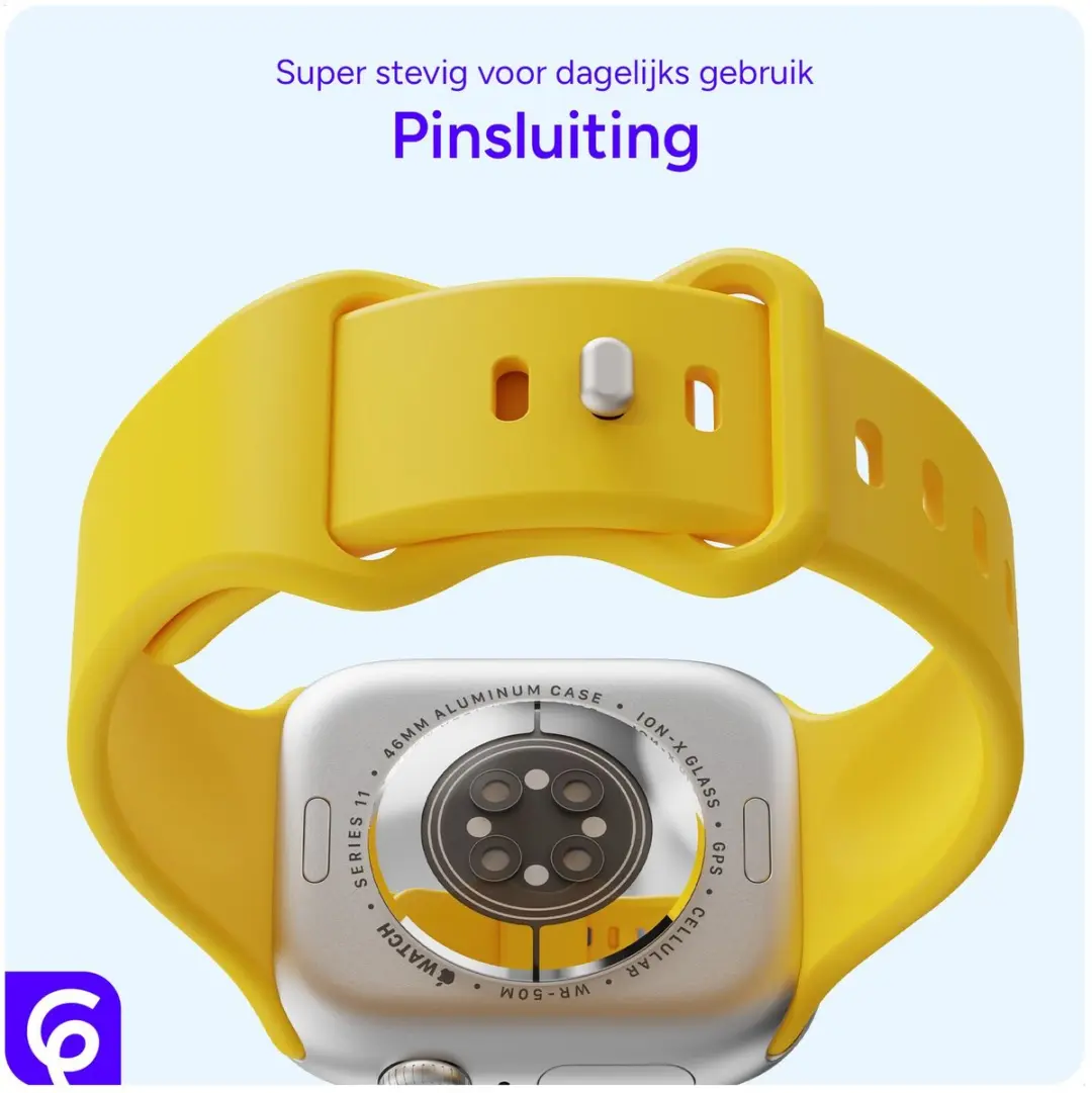 Selected SBG Siliconen Horlogebandje Apple Watch - Geel