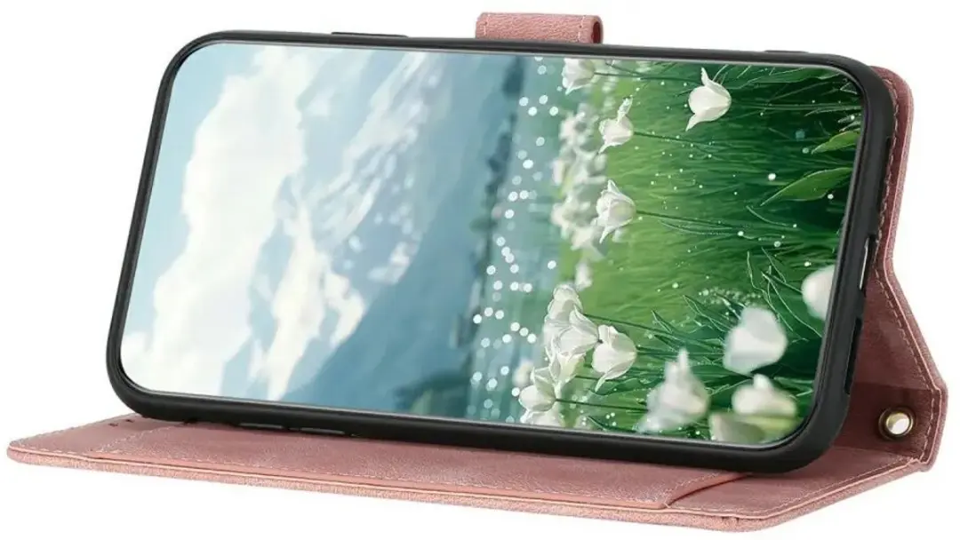 Selected Hoesje Samsung Galaxy A27 Portemonnee Tulpen Book Case Roze