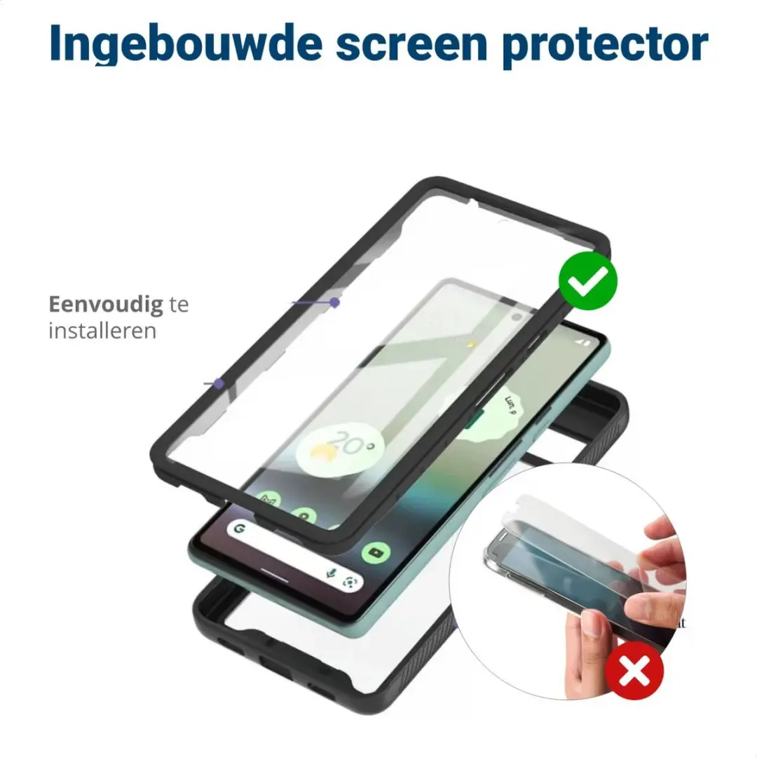Selected by GSMpunt.nl Google Pixel 8a Hoesje - Schokbestendig Zwart