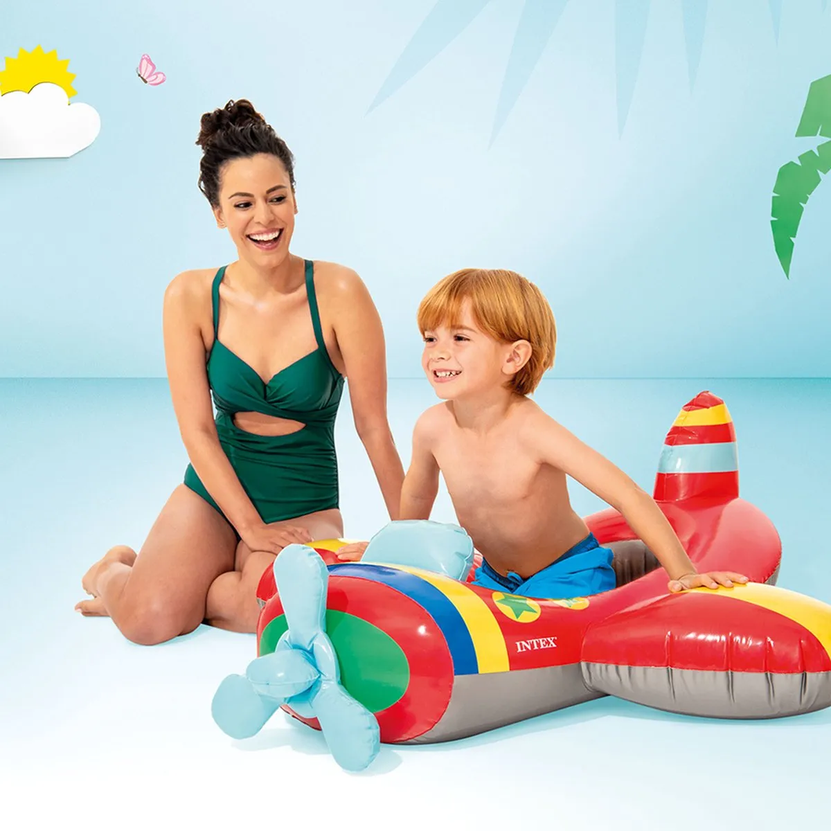 Intex Opblaas Pool Cruiser Vis Geel