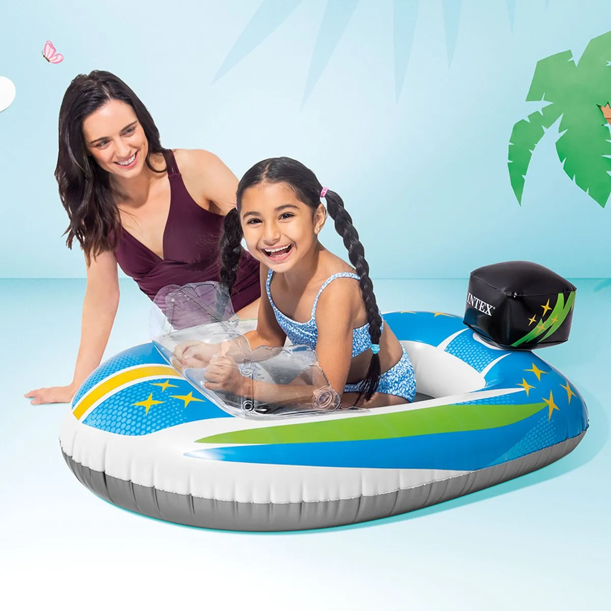 Intex Opblaas Pool Cruiser Vis Geel