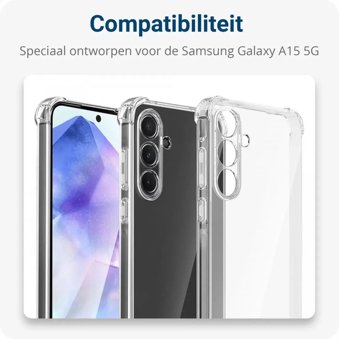 Selected Schokbestendig Hoesje Samsung Galaxy A15 5G - Transparant