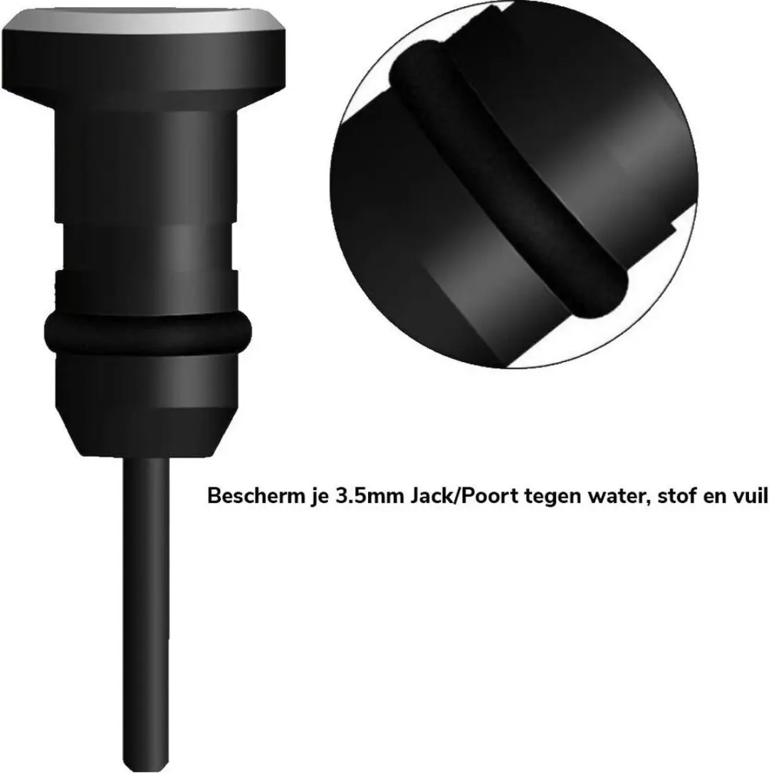 Selected by GSMpunt.nl 3.5mmJack Stofdichte Oortjesplug - 2 Stuks - Zwart - afbeelding 6 van 6