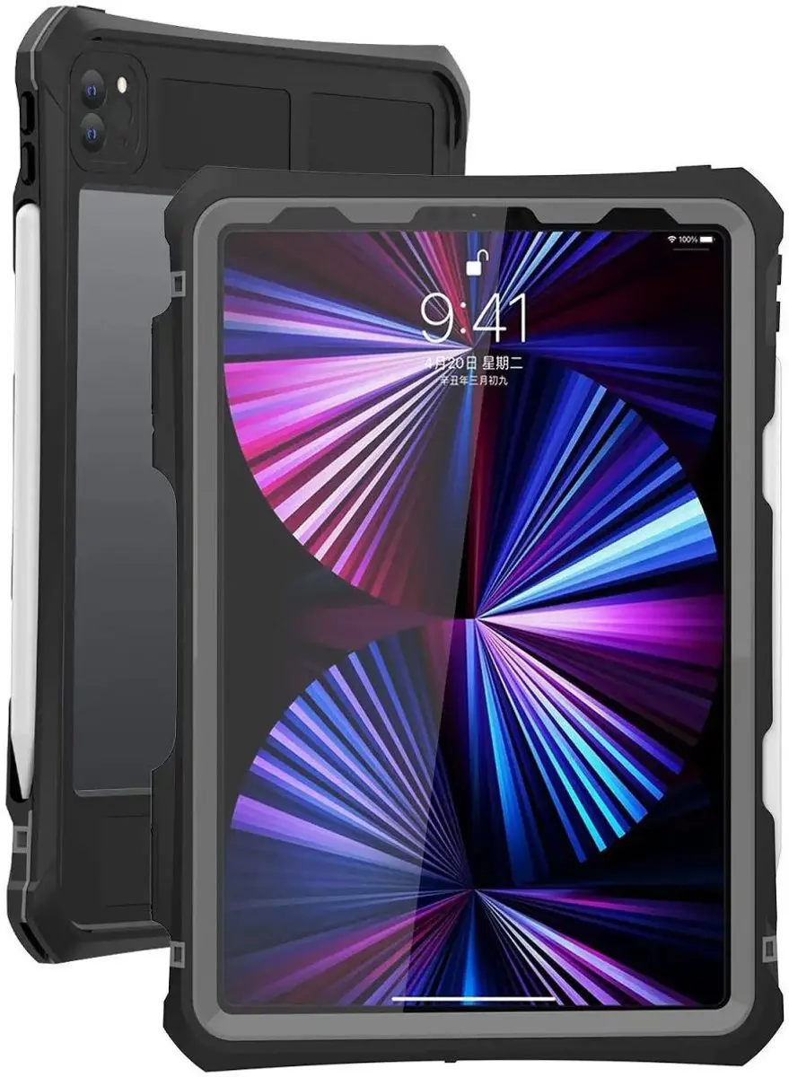 Apple iPad Pro 11 Hoes Waterdicht Full Protect Cover IP68 - Zwart