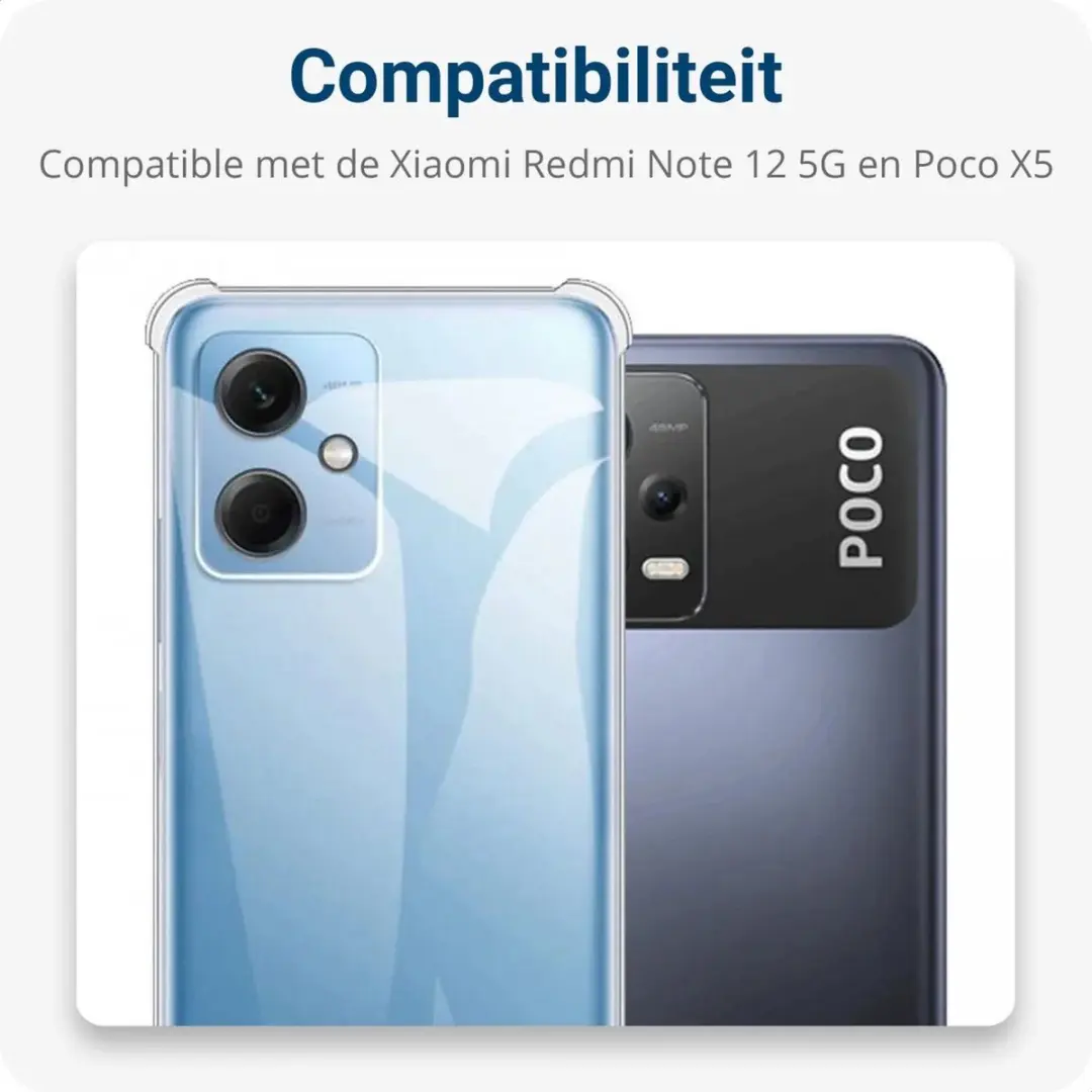 Selected by GSMpunt Xiaomi Redmi Note 12 5G/Poco X5 Hoesje - Transparant TPU