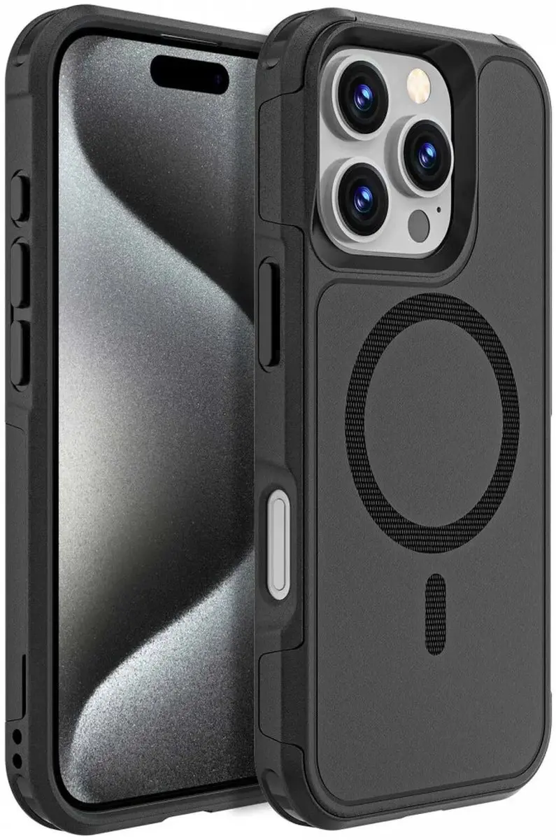 Selected Hoesje iPhone 16 Pro MagSafe Dual-Layer Zwart