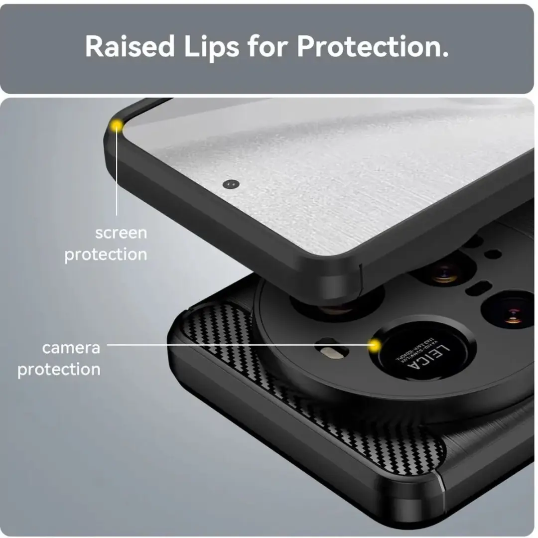 Selected Geborsteld TPU Hoesje Xiaomi 15 Ultra - Zwart