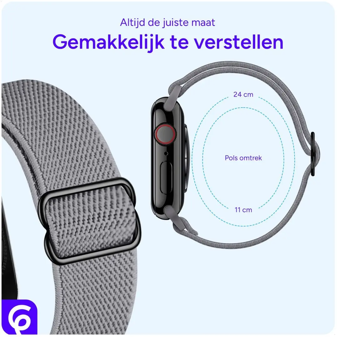 Selected SBG Nylon Sportband Apple Watch - Grijs - 42/44/45/46/49mm