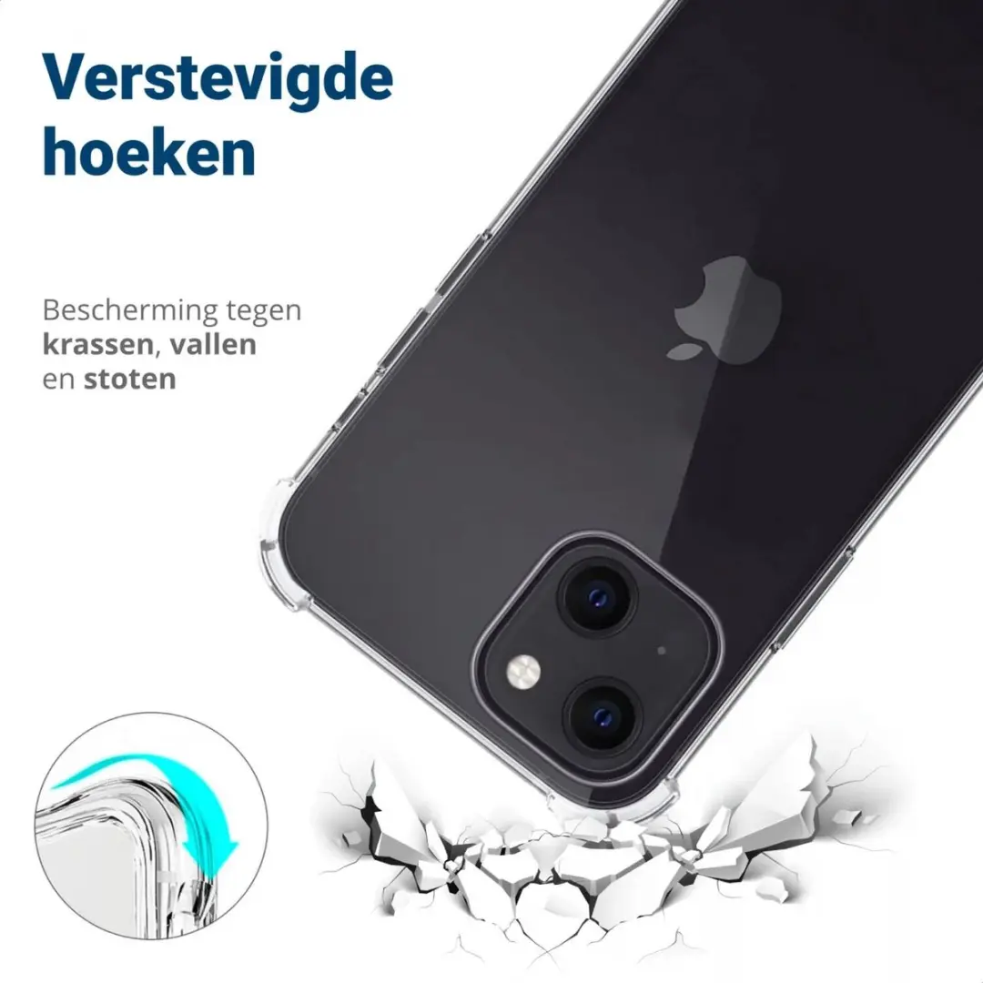 Selected by GSMpunt.nl Hoesje iPhone 14 Plus - Schokbestendig TPU - Transparant