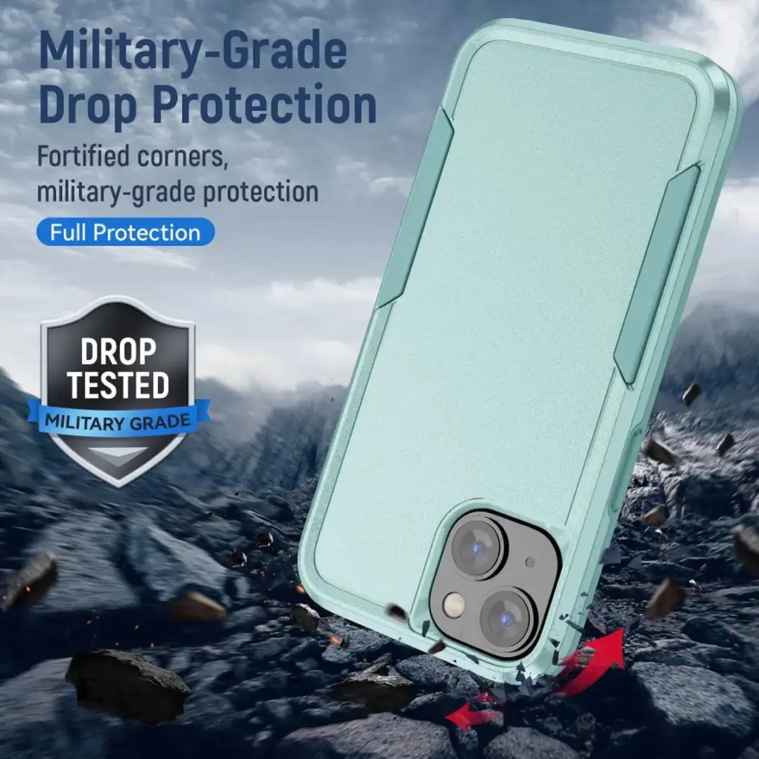 Selected Back Cover iPhone 15 Rugged Hoesje - Groen