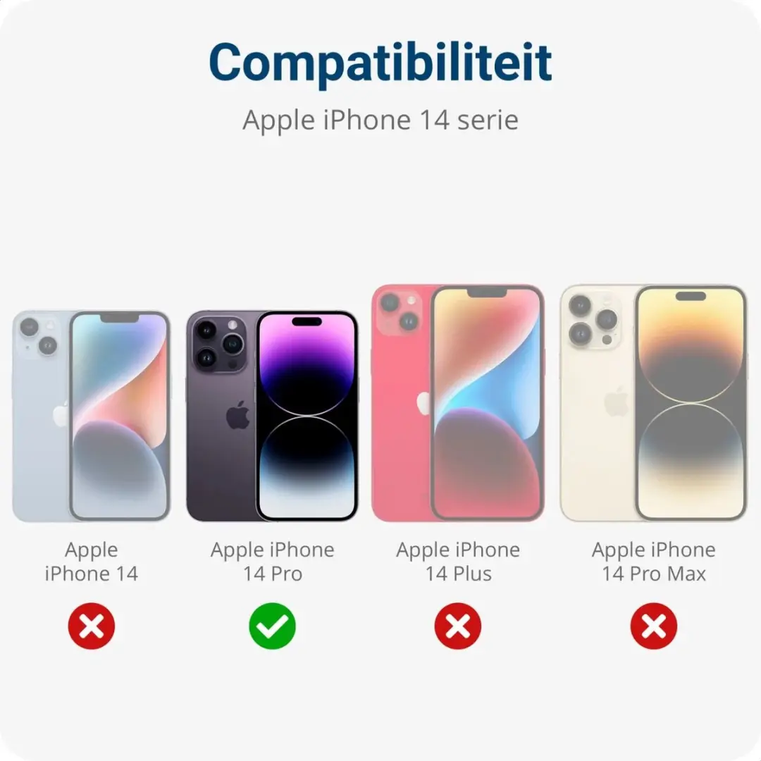 Selected Hoesje met Kaarthouder iPhone 14 Pro - Grijs