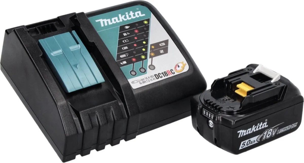 Makita DKP 181 RT1J Accu-schaafmachine 82mm - 18V - 5.0Ah