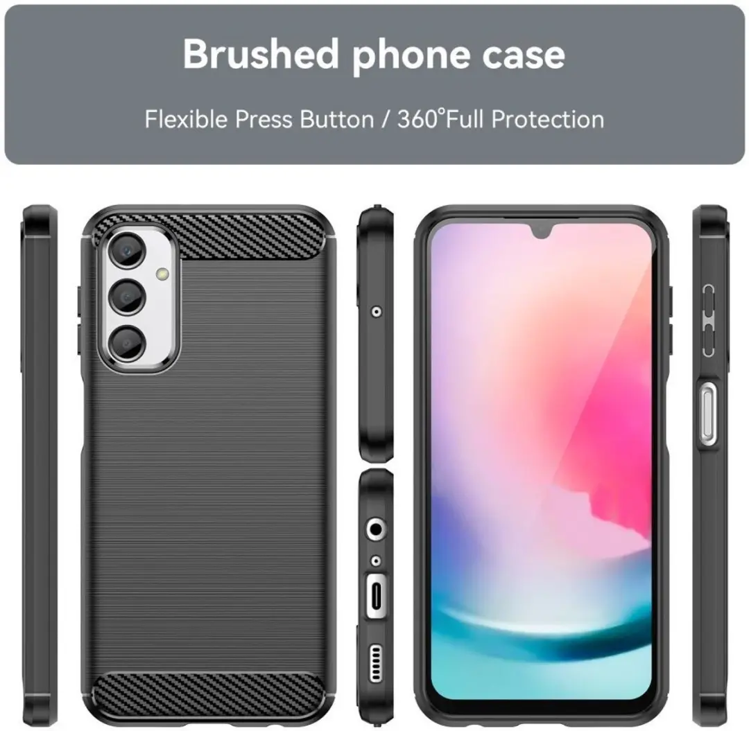 Selected TPU Hoesje Samsung Galaxy A24 - Zwart