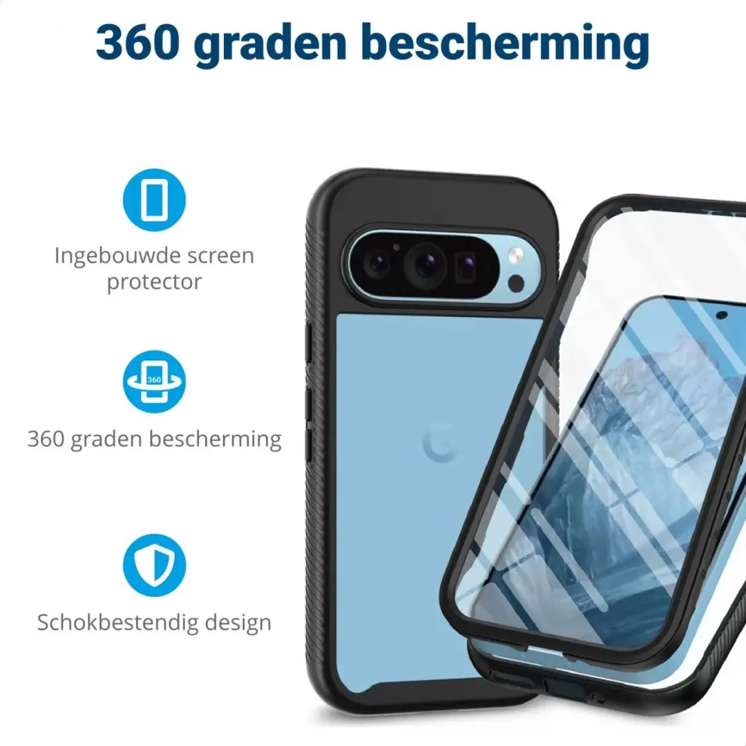 Selected by GSMpunt.nl Pixel 9/9 Pro Hoesje - Full Protect - Zwart