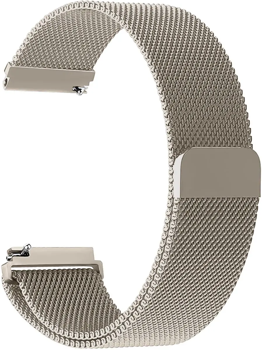 Selected SBG Universeel 20mm Horlogebandje - Goud/Beige